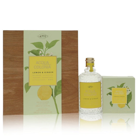 4711 ACQUA COLONIA Lemon & Ginger by 4711 Gift Set -- 5.7 oz Eau de Cologne Splash & Spray + 3.5 oz Aroma Soap for Women - Thesavour