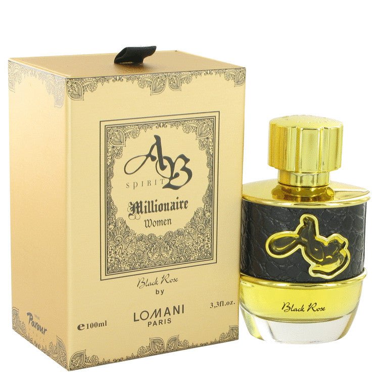 AB Spirit Millionaire Black Rose by Lomani Eau De Parfum Spray 3.3 oz for Women - Thesavour