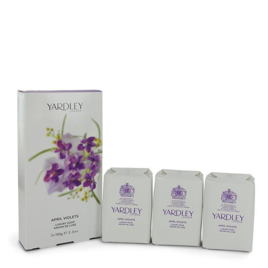 April Violets by Yardley London 3 x 3.5 oz Soap 3.5 oz for Women - Thesavour