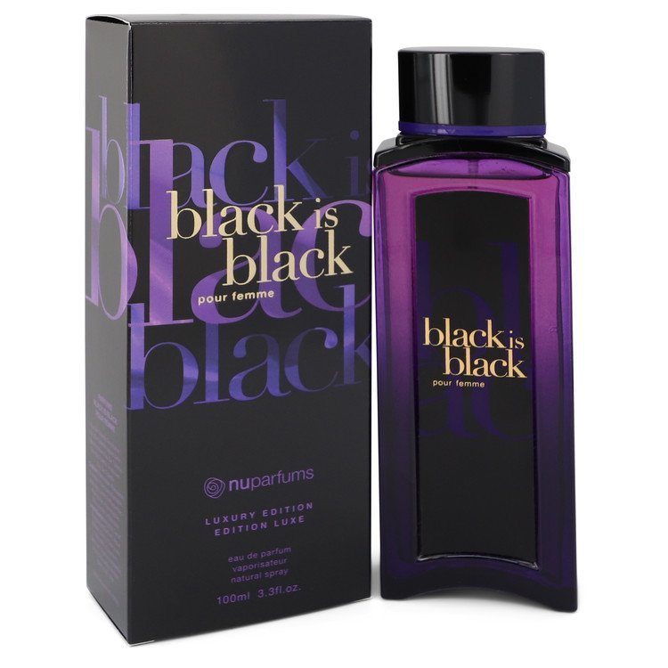 Black is Black by Nu Parfums Eau De Parfum Spray 3.3 oz for Women - Thesavour