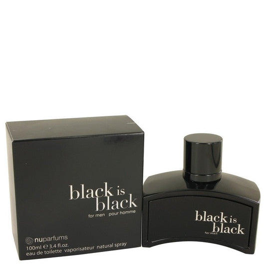 Black is Black by Nu Parfums Eau De Toilette Spray 3.4 oz for Men - Thesavour