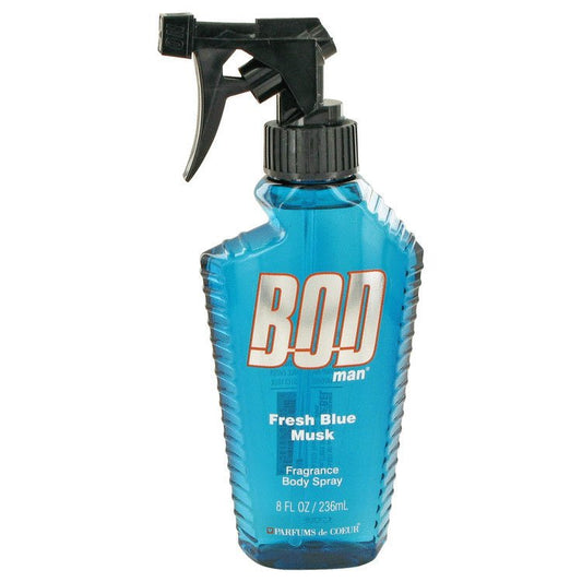 Bod Man Fresh Blue Musk by Parfums De Coeur Body Spray 8 oz for Men - Thesavour