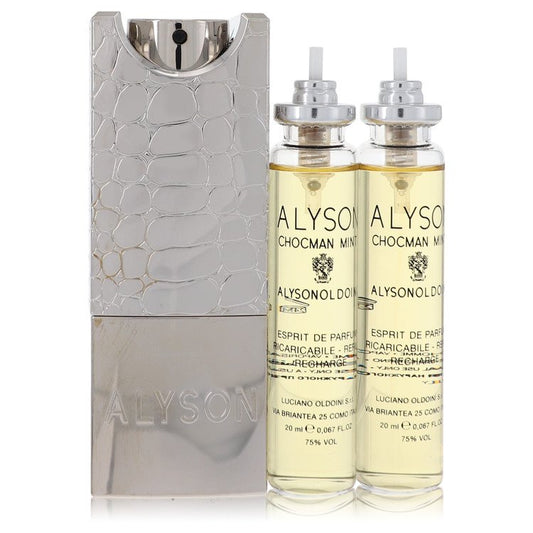 Chocman Mint by Alyson Oldoini Eau De Parfum Refillable Spray Includes 3 X Refills And Atomizer (Unboxed) 2 oz for Men - Thesavour