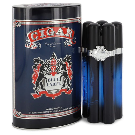 Cigar Blue Label by Remy Latour Eau De Toilette Spray 3.3 oz for Men - Thesavour