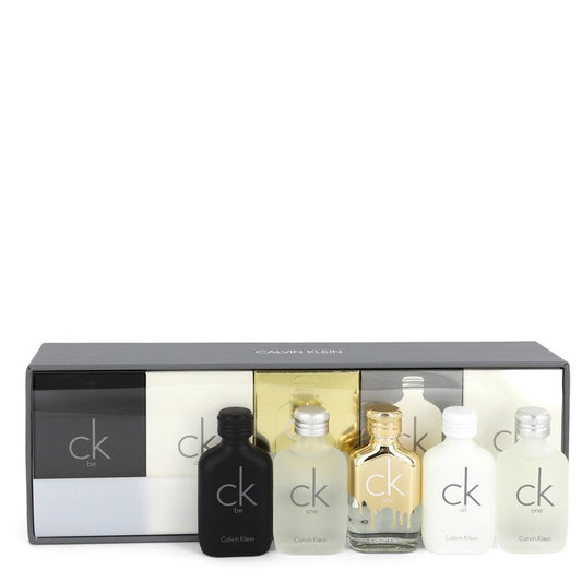 CK ONE by Calvin Klein Gift Set -- Deluxe Travel Set Includes Two CK One Travel Mini's Plus one of each of CK Be, CK One Gold and CK All all in .33 oz Travel Size Mini's for Men - Thesavour