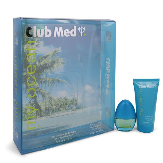 Club Med My Ocean by Coty Gift Set -- .33 oz Mini EDT Spray + 1.85 oz Body Lotion for Women - Thesavour