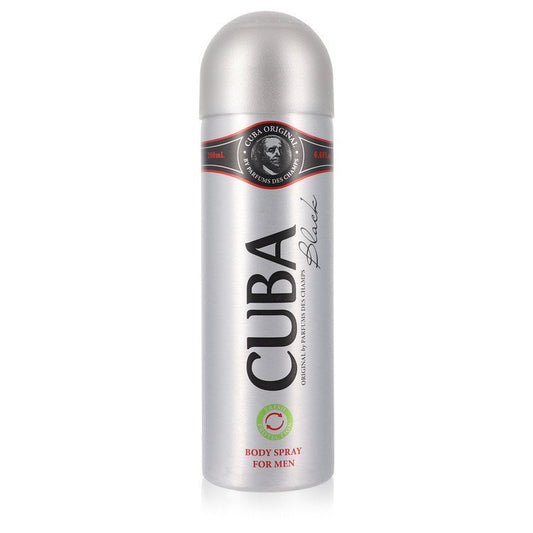 CUBA Black by Fragluxe Body Spray 6.6 oz for Men - Thesavour