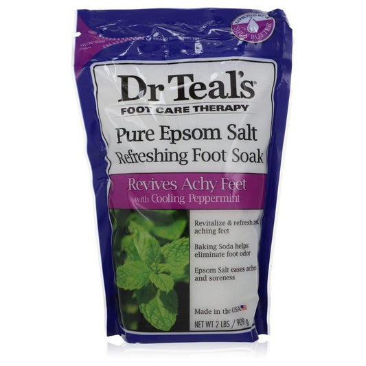 Dr Teal's Foot Care Therapy Refreshing Foot Soak by Dr Teal's Pure Epsom Salt Refreshing Foot Soak (Cooling Peppermint) (Unisex) 32 oz for Men - Thesavour