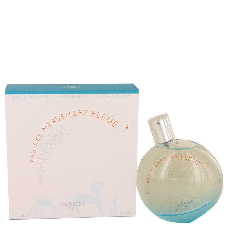 Eau des Merveilles Bleue by Hermes Eau De Toilette Spray 3.4 oz for Women - Thesavour