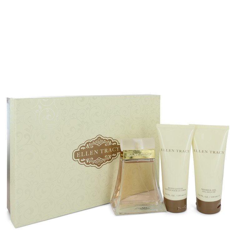 ELLEN TRACY by Ellen Tracy Gift Set -- 3.4 oz Eau De Parfum Spray + 3.4 oz Body Lotion + 3.4 oz Shower Gel for Women - Thesavour