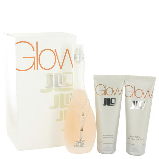 Glow by Jennifer Lopez Gift Set -- 3.4 oz Eau De Toilette Spray + 2.5 oz Body Lotion + 2.5 oz Shower Gel for Women - Thesavour