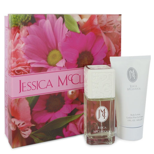JESSICA Mc CLINTOCK by Jessica McClintock Gift Set -- 3.4 oz Eau De Parfum Spray + 5 oz Body Lotion for Women - Thesavour
