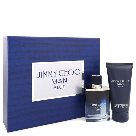 Jimmy Choo Man Blue by Jimmy Choo Gift Set -- 1.7 oz Eau De Toilette Spray + 3.3 oz Shower Gel for Men - Thesavour