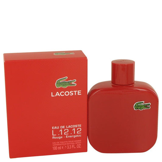 Lacoste Eau De Lacoste L.12.12 Rouge by Lacoste Eau De Toilette Spray 3.3 oz for Men - Thesavour