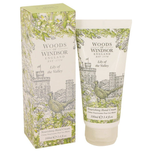 Lily of the Valley (Woods of Windsor) by Woods of Windsor Nourishing Hand Cream 3.4 oz for Women - Thesavour