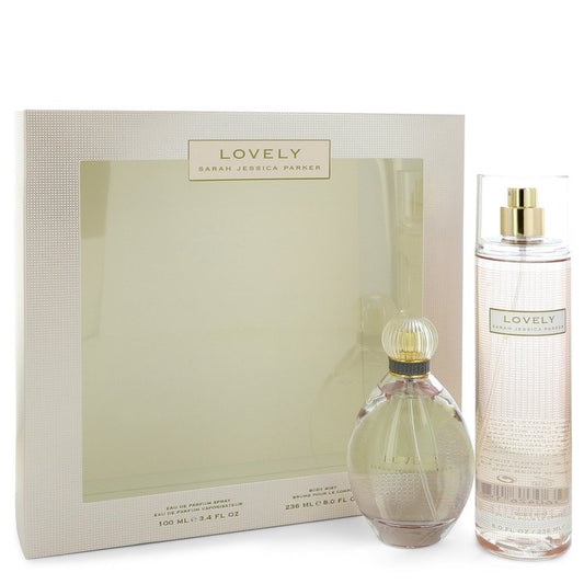 Lovely by Sarah Jessica Parker Gift Set -- 3.4 oz Eau De Parfum Spray + 8 oz Body Mist for Women - Thesavour