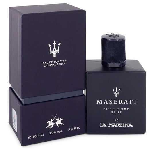 Maserati Pure Code Blue by La Martina Eau De Toilette Spray 3.4 oz for Men - Thesavour