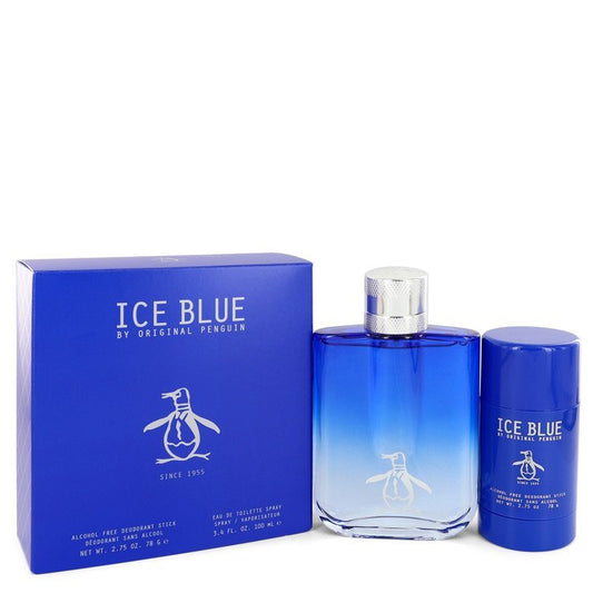 Original Penguin Ice Blue by Original Penguin Gift Set -- 3.4 oz Eau De Toilette Spray + 2.75 oz Deodorant Stick for Men - Thesavour