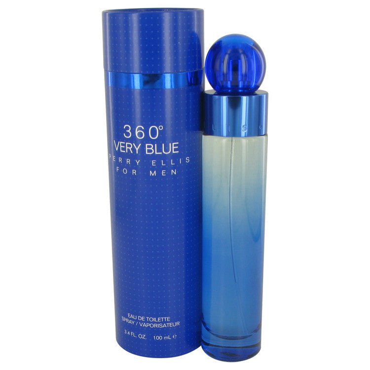 Perry Ellis 360 Very Blue by Perry Ellis Eau De Toilette Spray 3.4 oz for Men - Thesavour