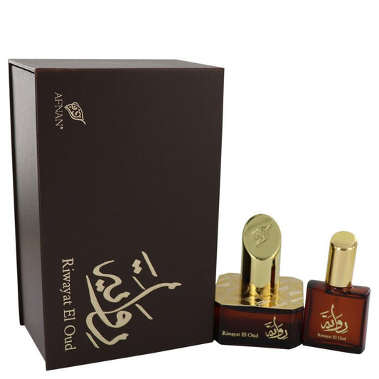 Riwayat El Oud by Afnan Eau De Parfum Spray + Free .67 oz Travel EDP Spray 1.7 oz for Women - Thesavour