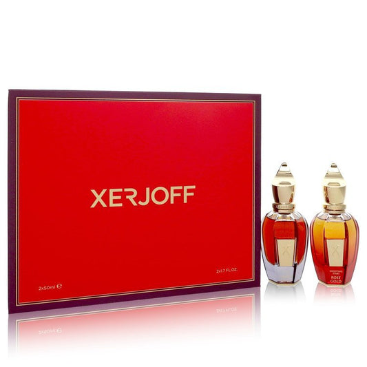 Shooting Stars Amber Gold & Rose Gold by Xerjoff Gift Set -- 1.7 oz EDP in Amber Gold + 1.7 oz EDP in Rose Gold for Women - Thesavour