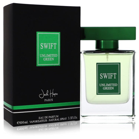 Swift Unlimited Green by Jack Hope Eau De Parfum Spray 3.3 oz for Men - Thesavour