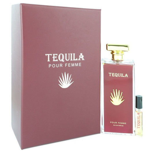 Tequila Pour Femme Red by Tequila Perfumes Eau De Parfum Spray + Free .17 oz Mini EDP Spray 3.3 oz for Women - Thesavour