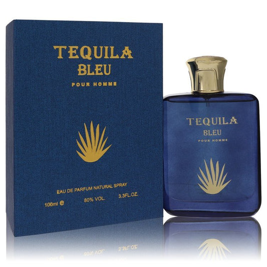 Tequila Pour Homme Bleu by Tequila Perfumes Eau De Parfum Spray 3.3 oz for Men - Thesavour