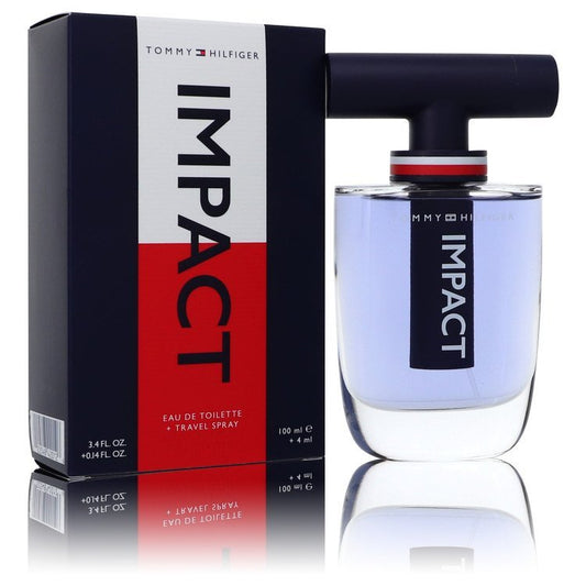 Tommy Hilfiger Impact by Tommy Hilfiger Gift Set -- 3.4 oz Eau De Toilette Spray + .14 oz Travel EDT Spray for Men - Thesavour