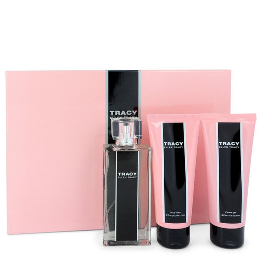 Tracy by Ellen Tracy Gift Set -- 2.5 oz Eau De Parfum Spray + 3.4 oz Body Lotion + 3.4 oz Shower Gel for Women - Thesavour