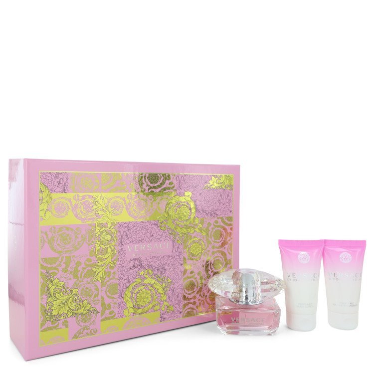 Bright Crystal by Versace Gift Set -- 1.7 oz Eau De Toilette Spray + 1.7 oz Body Lotion + 1.7 oz Shower Gel for Women - Thesavour