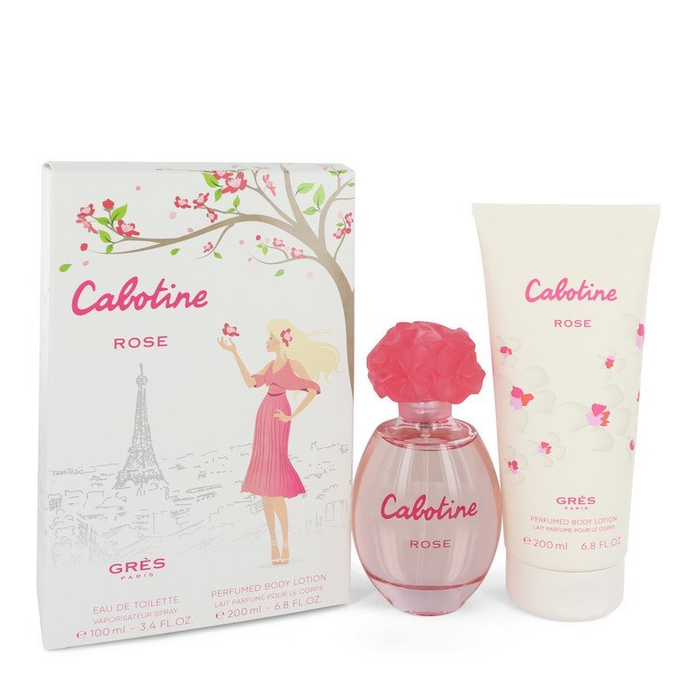 Cabotine Rose by Parfums Gres Gift Set -- 3.4 oz Eau De Toilette Spray + 6.7 oz Body Lotion for Women - Thesavour