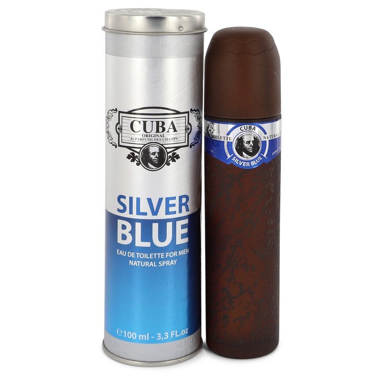 Cuba Silver Blue by Fragluxe Eau De Toilette Spray 3.3 oz for Men - Thesavour