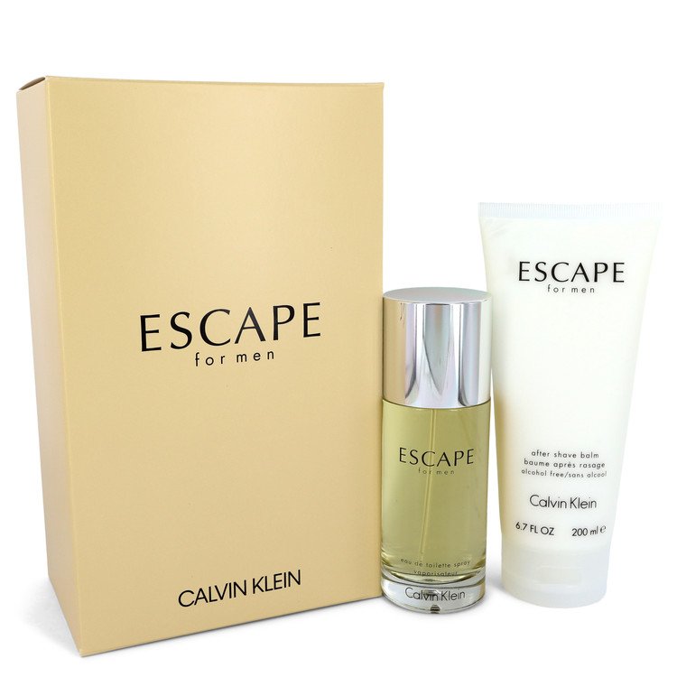 ESCAPE by Calvin Klein Gift Set -- 3.4 oz Eau De Toilette Spray + 6.7 oz After Shave Balm for Men - Thesavour