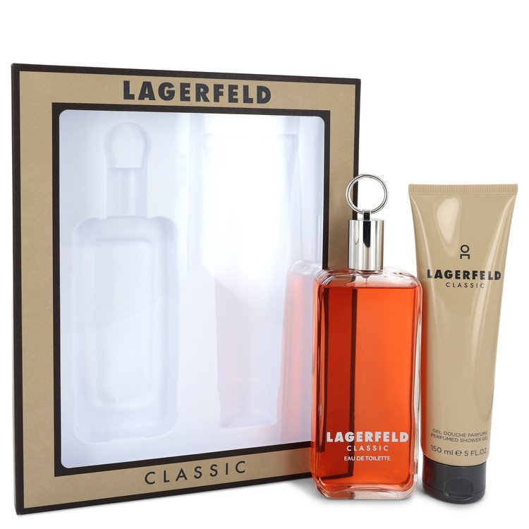 LAGERFELD by Karl Lagerfeld Gift Set -- 5 oz Eau De Toilette pray + 5 oz Shower Gel for Men - Thesavour