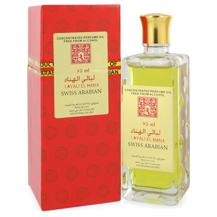 Layali El Hana by Swiss Arabian Concentrated Perfume Oil Free From Alcohol (Unisex) 3.2 oz for Women - Thesavour