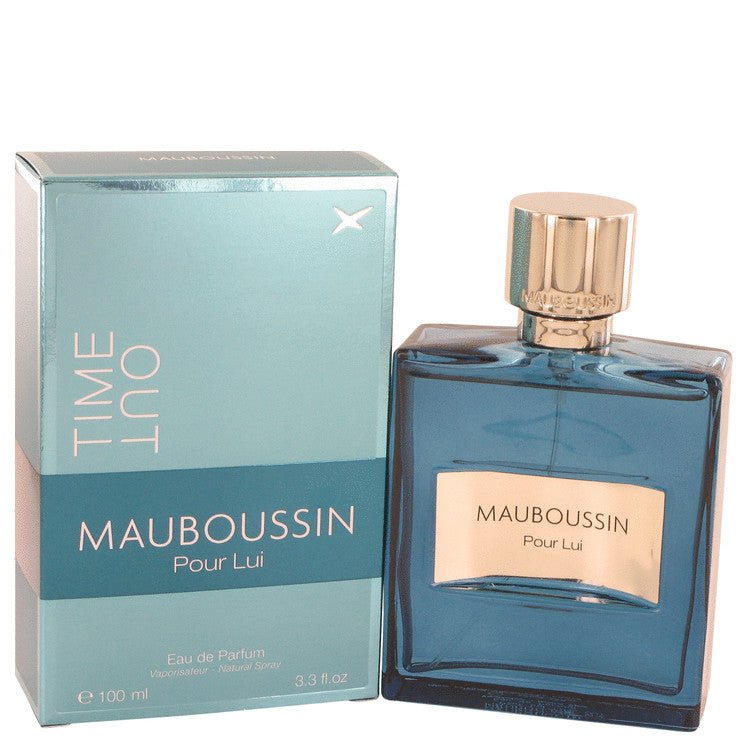 Mauboussin Pour Lui Time Out by Mauboussin Eau De Parfum Spray 3.4 oz for Men - Thesavour