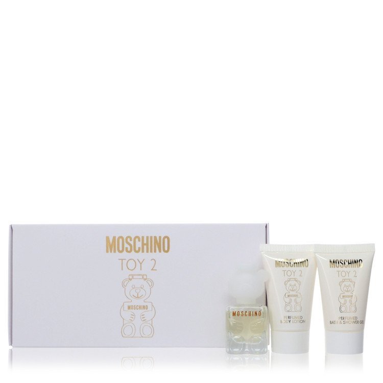 Moschino Toy 2 by Moschino Gift Set -- .17 oz Mini EDP Spray + .8 oz Body Lotion + .8 oz Shower Gel for Women - Thesavour