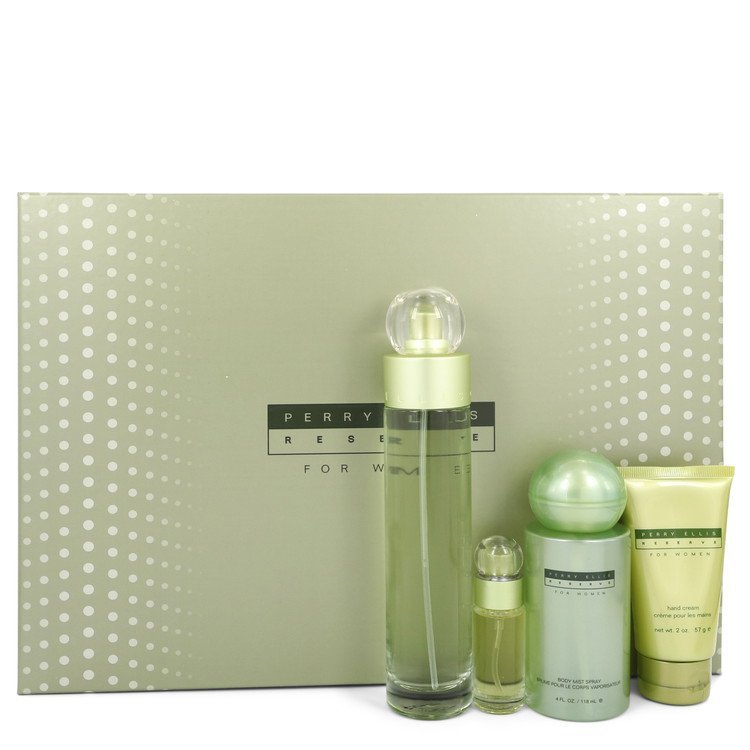 PERRY ELLIS RESERVE by Perry Ellis Gift Set -- 3.4 oz Eau De Parfum Spray + 4 oz Body Mist + 2 oz Hand Cream + .25 oz Mini EDP Spray for Women - Thesavour