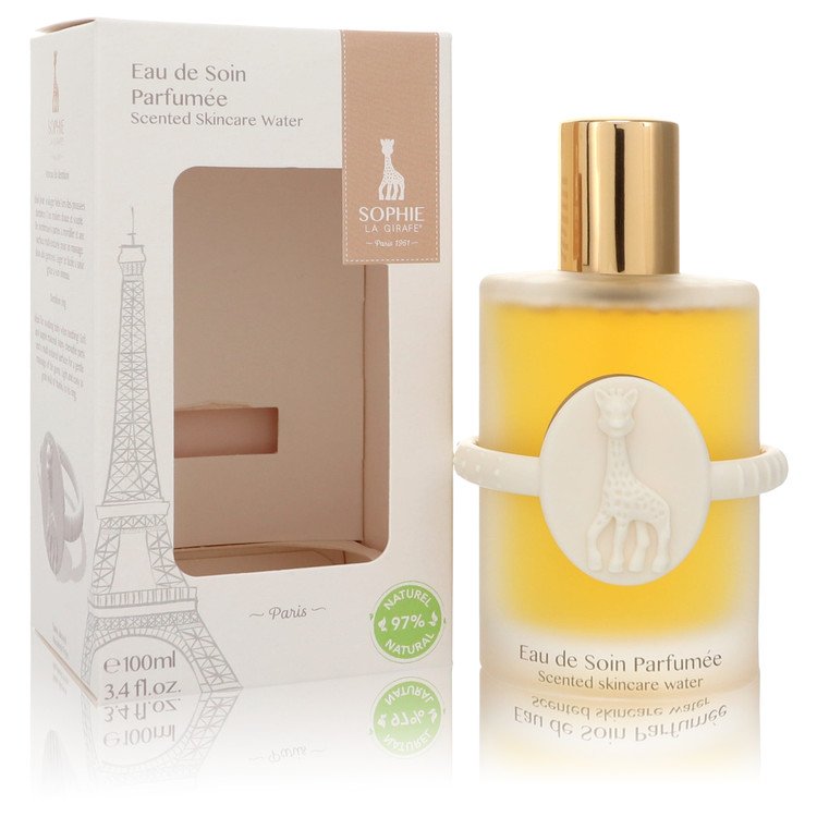 Sophie La Girafe Eau de Soin Parfumee by Sophie La Girafe Gift Set -- 3.4 oz Scented Skincare Water (Alcohol-Free) + 1 Sophie La Girafe Soft Toy for Women - Thesavour