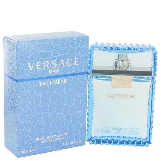 Versace Man by Versace Eau Fraiche Eau De Toilette Spray (Blue unboxed) 1 oz for Men - Thesavour