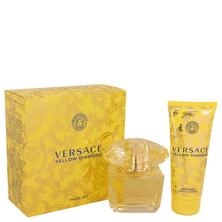 Versace Yellow Diamond by Versace Gift Set -- 3 oz Eau De Toilette Spray + 3.4 oz Body lotion for Women - Thesavour