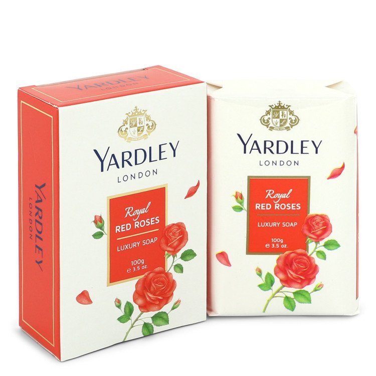 Yardley London Soaps by Yardley London Royal Red Roses Luxury Soap 3.5 oz for Women - Thesavour